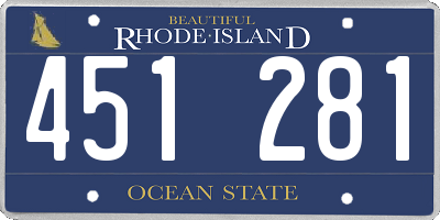 RI license plate 451281
