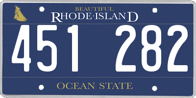 RI license plate 451282