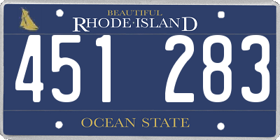 RI license plate 451283