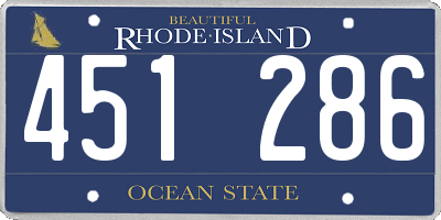RI license plate 451286