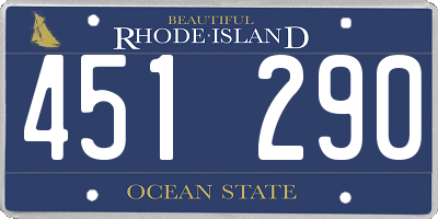 RI license plate 451290