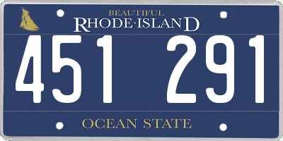 RI license plate 451291
