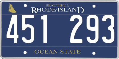 RI license plate 451293