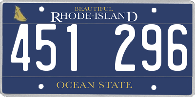 RI license plate 451296