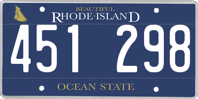 RI license plate 451298