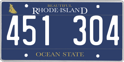 RI license plate 451304