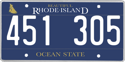 RI license plate 451305
