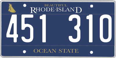 RI license plate 451310