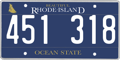 RI license plate 451318