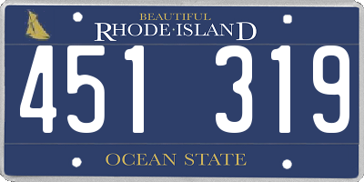 RI license plate 451319