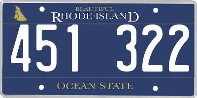 RI license plate 451322