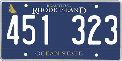 RI license plate 451323
