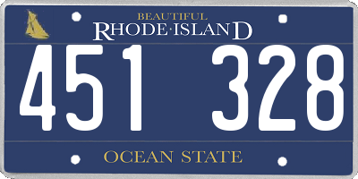 RI license plate 451328