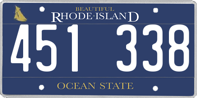 RI license plate 451338