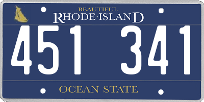 RI license plate 451341