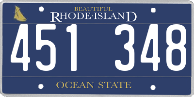 RI license plate 451348