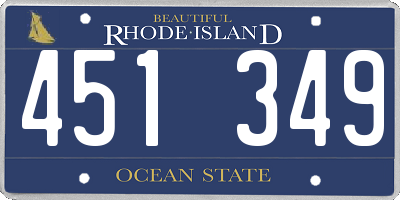 RI license plate 451349