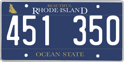 RI license plate 451350