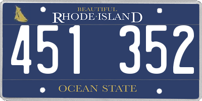 RI license plate 451352