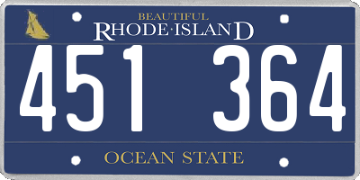 RI license plate 451364