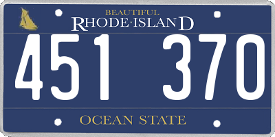 RI license plate 451370