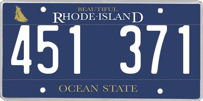 RI license plate 451371