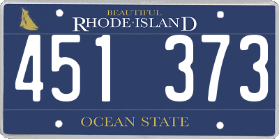 RI license plate 451373