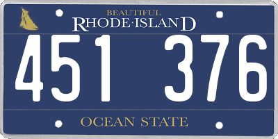 RI license plate 451376