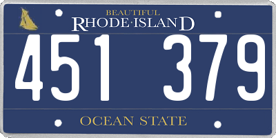 RI license plate 451379