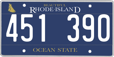 RI license plate 451390