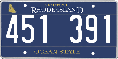 RI license plate 451391