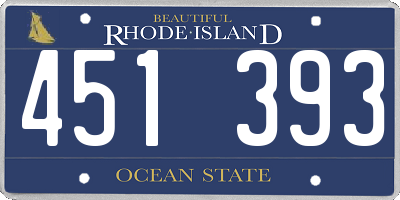 RI license plate 451393