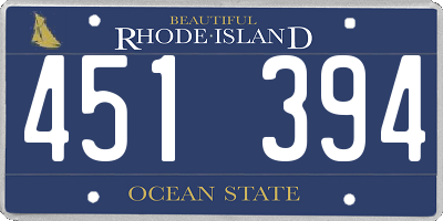 RI license plate 451394