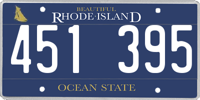 RI license plate 451395