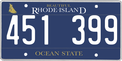 RI license plate 451399