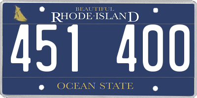 RI license plate 451400