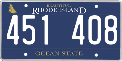 RI license plate 451408