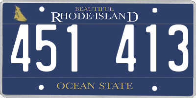 RI license plate 451413