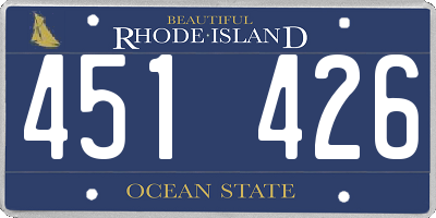 RI license plate 451426