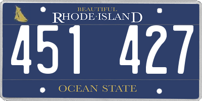 RI license plate 451427