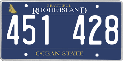 RI license plate 451428