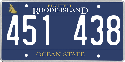 RI license plate 451438