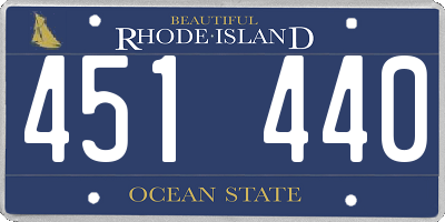 RI license plate 451440