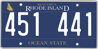 RI license plate 451441