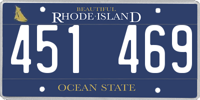 RI license plate 451469