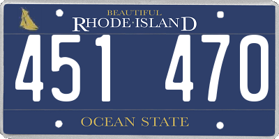 RI license plate 451470