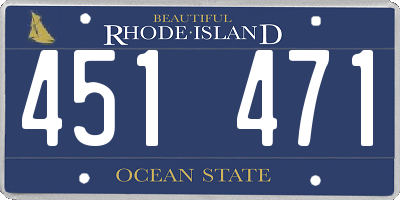 RI license plate 451471