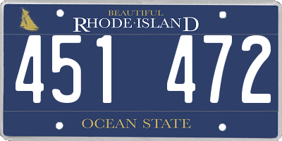 RI license plate 451472