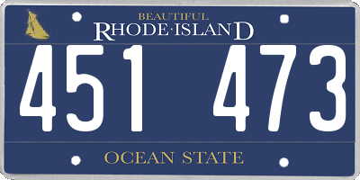 RI license plate 451473