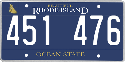 RI license plate 451476